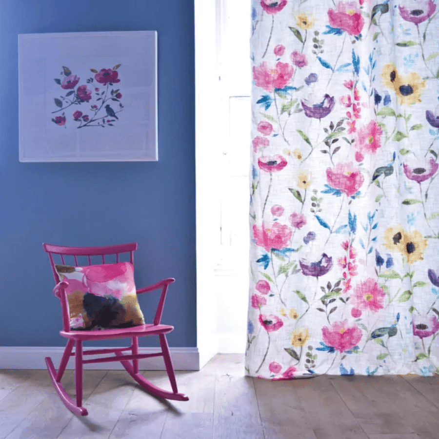 Bluebellgray - Flower Field Ecru Fabric - Sew Chic Interiors