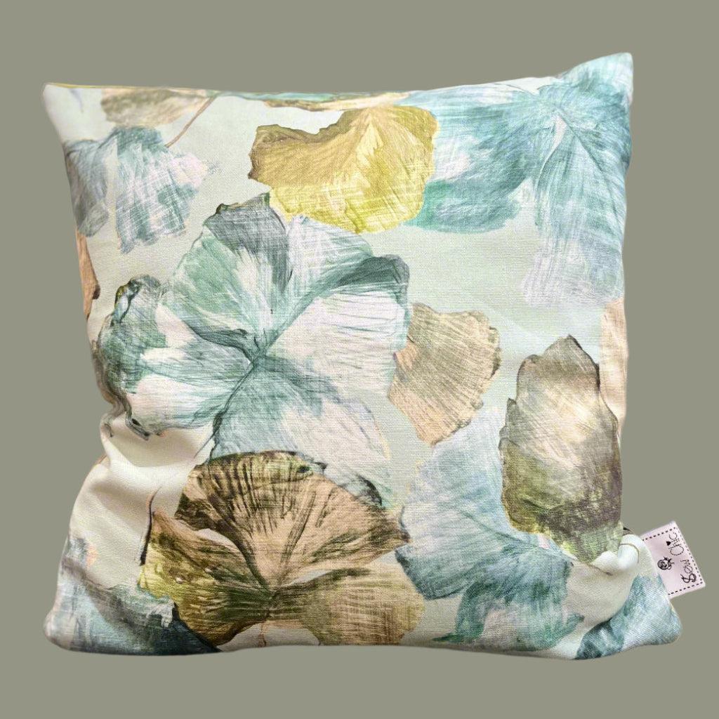 Sew Chic - PT Fabrics Floral Cushion Cover - Mallard Green Velvet Back - Sew Chic Interiors