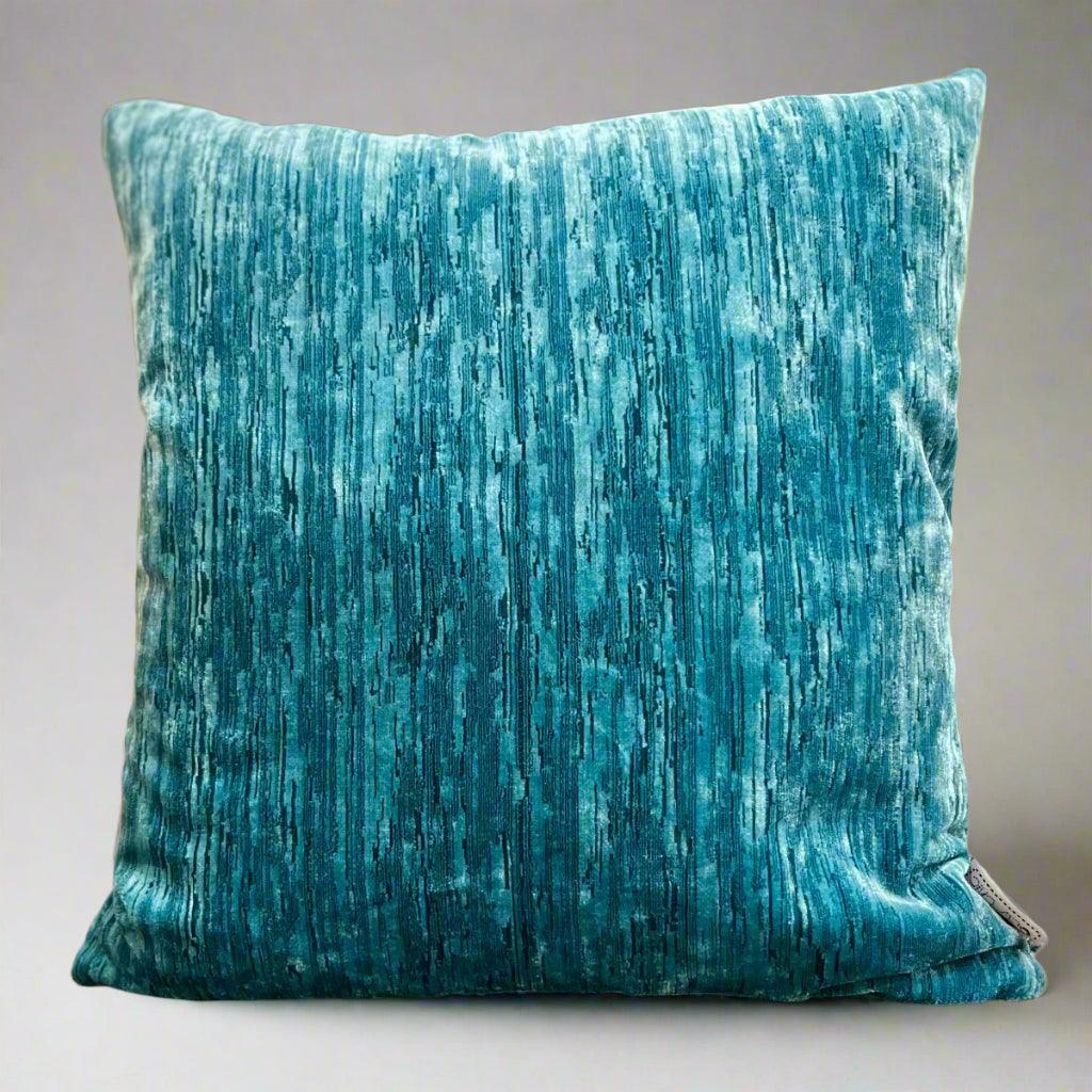 Sew Chic - Romo Fabrics Cushion Cover - Teal Velvet Back - Sew Chic Interiors