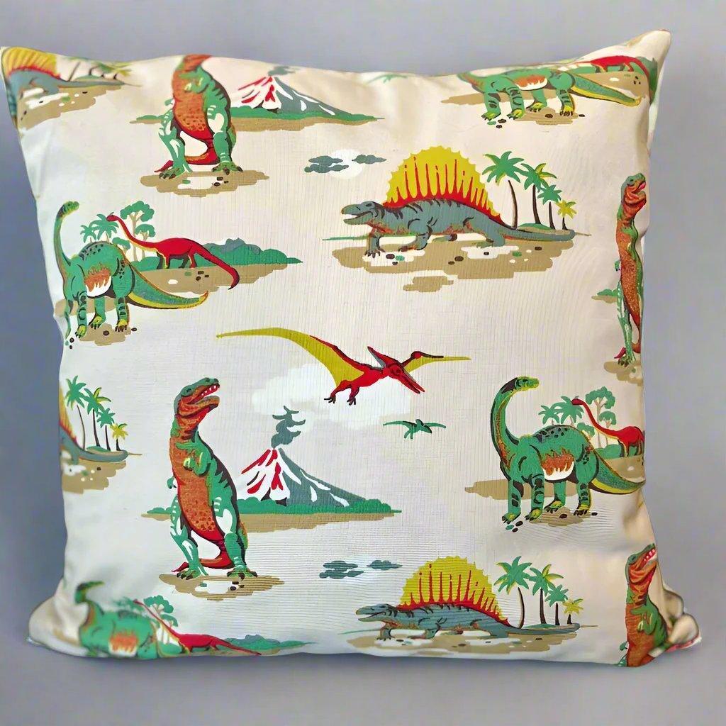 Sew Chic - Cath Kidston Dino Cushion Cover - Kingfisher Velvet Back - Sew Chic Interiors