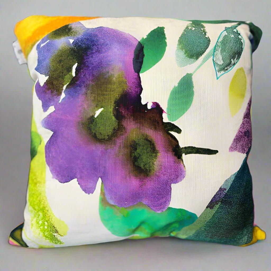 Sew Chic - Bluebellgrey Gande Mode Cushion Cover - Teal Velvet Back - Sew Chic Interiors