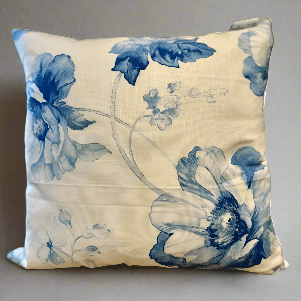 Sew Chic - Designers Guild Peony Cushion Cover - Teal Velvet Back - Sew Chic Interiors