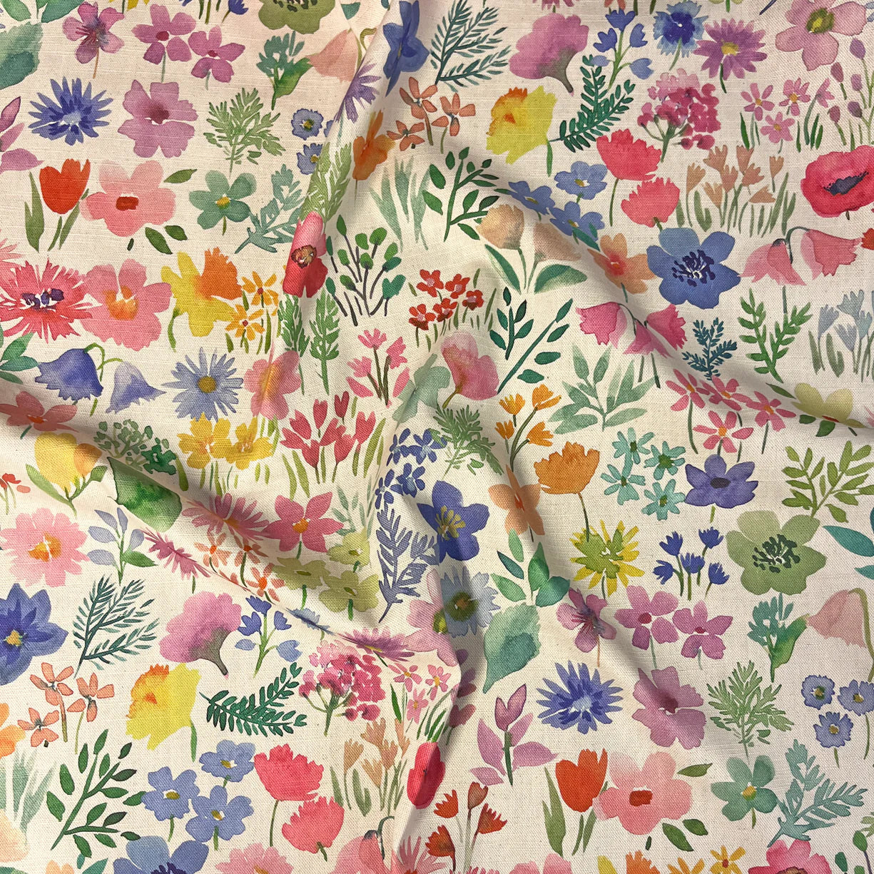 Bluebellgray - Flowers Linen Fabric