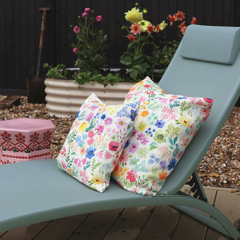 Bluebellgray - Flowers Outdoor Fabric - Sew Chic Interiors