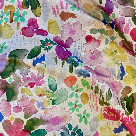 Bluebellgray - Grande Flora Linen Fabric