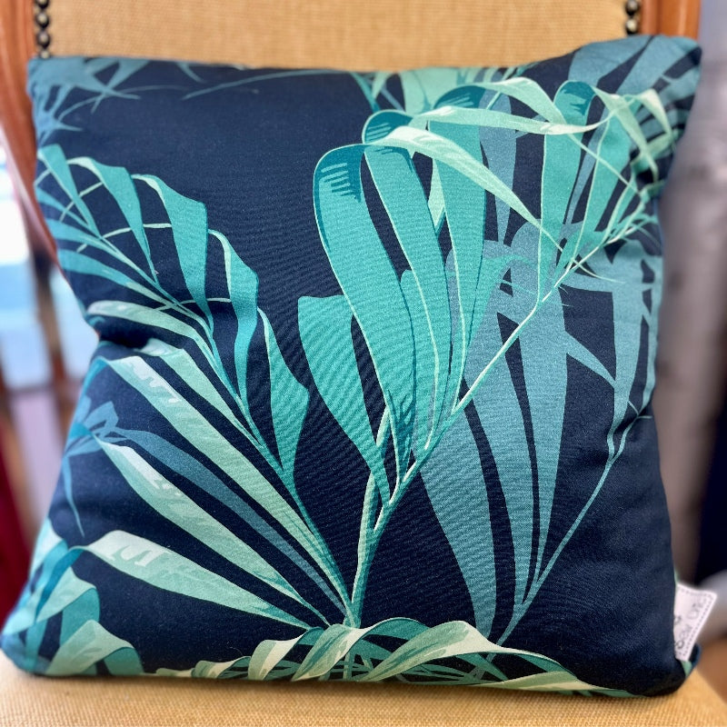 Sew Chic - Sandersons Palm Ink Teal Cushion Cover