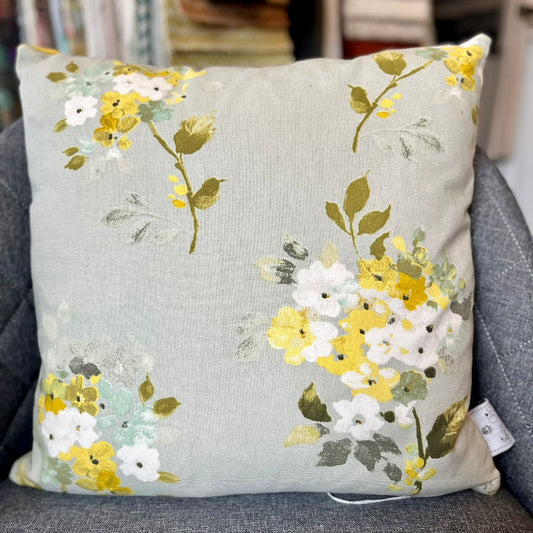 Sew Chic - PT Fabrics Yellow Flowers on Silver Grey Cushion Cover