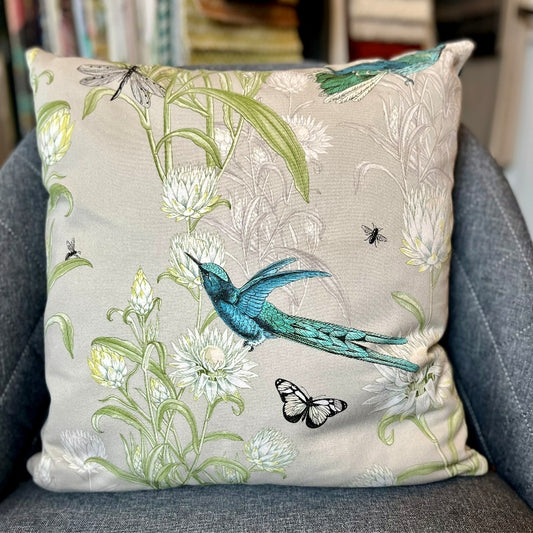 Sew Chic - Designers Guild Hummingbird Silver Grey Cushion Cover