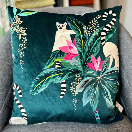 Sew Chic - Sarah Miller Lemur Velvet Forest Green Cushion Cover